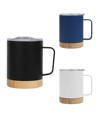 HYDRO - Bamboo Base Stainless Steel Mug