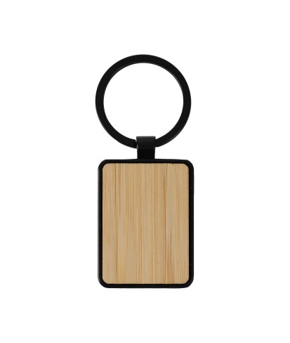 TRINKET - Rectangle Bamboo body metal keychain