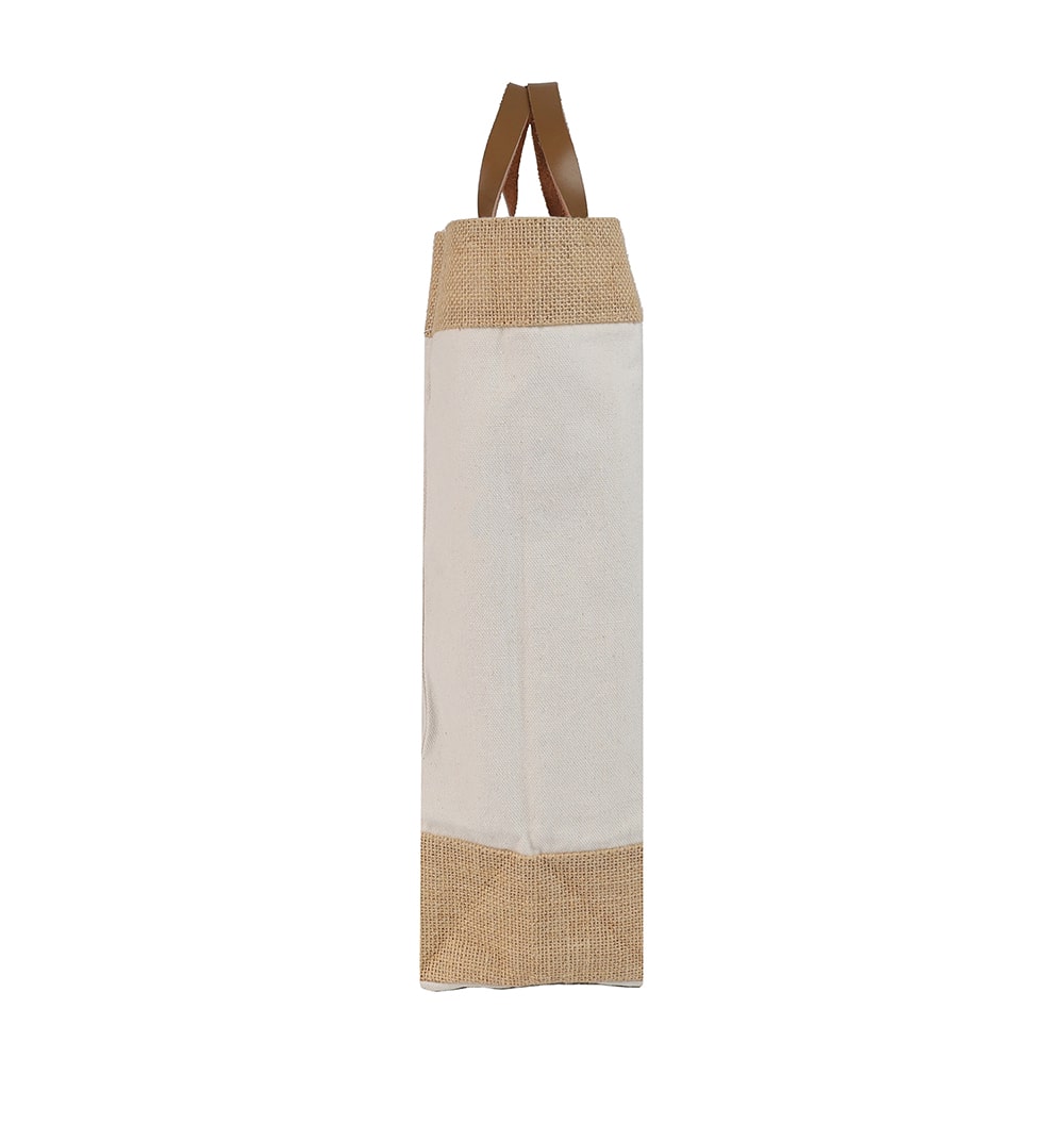 ZAKEN - Canvas & Jute Bag with Leather Handle