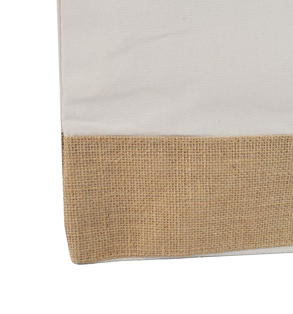 ZAKEN - Canvas & Jute Bag with Leather Handle