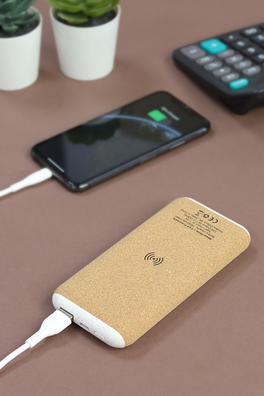 TEHO - 10000 mAh Wheat Straw + Cork Power Bank