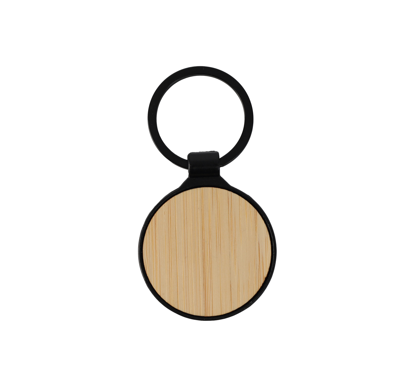 TRINKET - Round Bamboo Body Metal Keychain