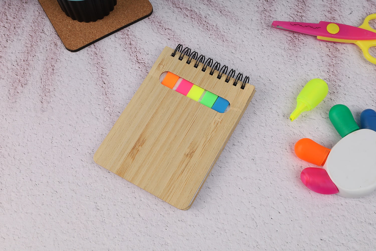 AFFICHE - Mini Bamboo Notebook with Memo Pad